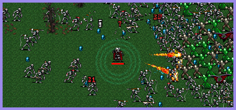 Screenshot from the Vampire Survivors game interface