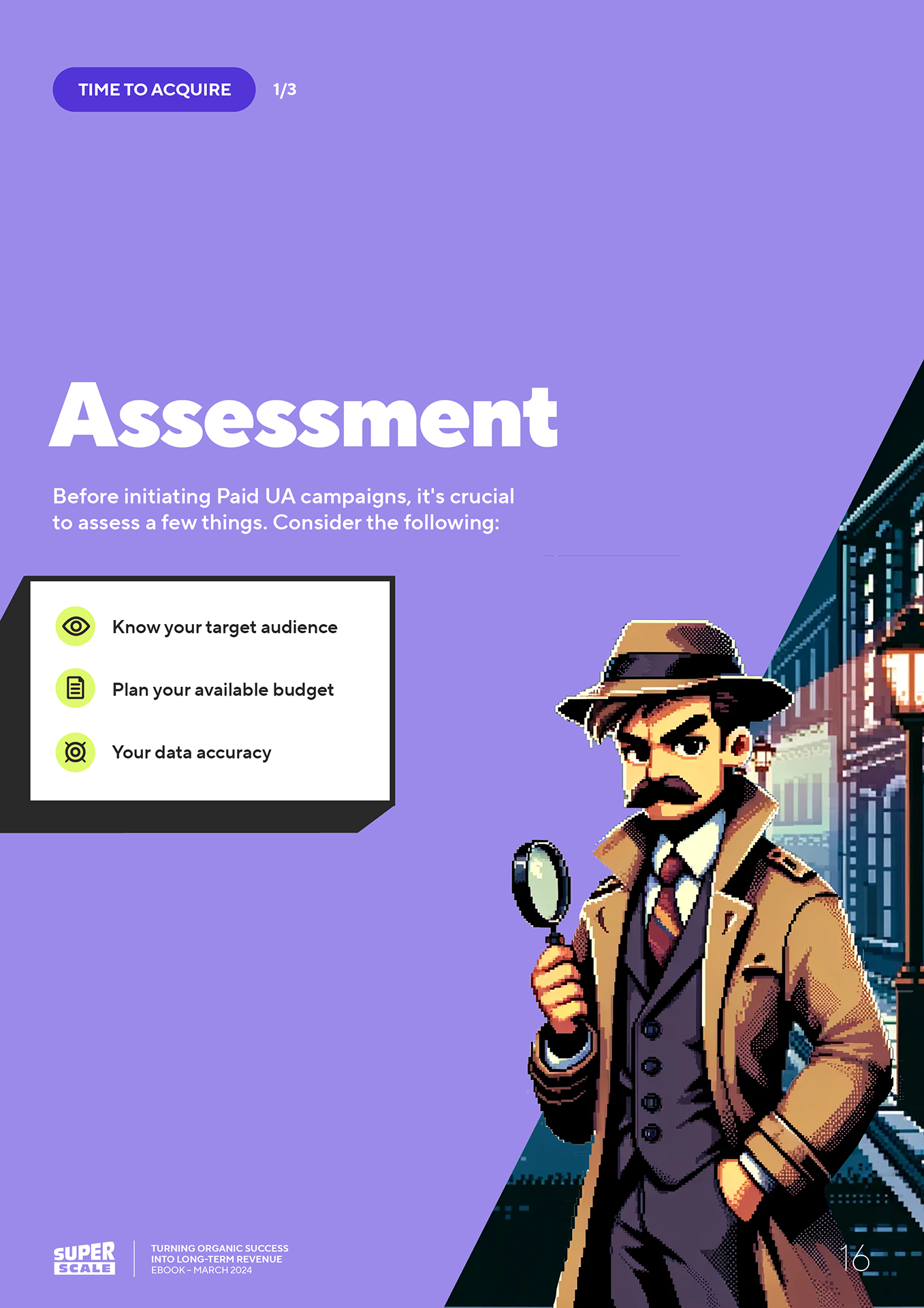 Preview page on assessment before paid UA: know your target audience, plan your budget and check your data accuracy